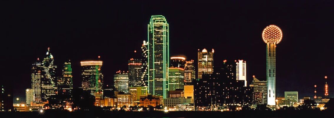 Dallas skyline at night